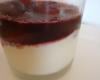 Panna cotta au toblérone blanc et cerises au vin rouge