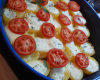 Gratin de pommes de terre, tomates à la mozzarella