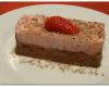 Duo de mousses chocolat-fraise