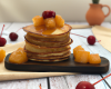 Blinis au sucre, fruit caramélisés