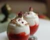 Cappucino de fraises au Gingembre mousse de Pana Cotta à la rose