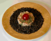 Tartare de saumon et sa salade de lentilles