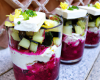 Verrine de betterave courgette et feta