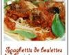 Spaghettis de boulettes de thon à la sauce tomate