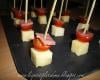 brochettes apéritives de tomates et fromage