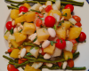 Salade de haricots de soissons au haddock, tomate ananas et estragon