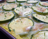 Gratinée de courgettes chèvre-lard