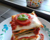 Lasagnes tomate mozzarella et pesto