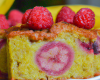 Cake framboises bananes