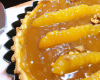 Tarte aux oranges et aux noisettes caramélisées