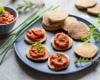 Blinis de sarrasin au délice de tomates séchées