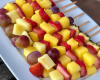 Brochettes de fruits frais à la vanille