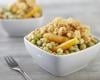 Crumble de parmesan de petits pois carottes au curry