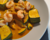 Courgette de crevette au curry