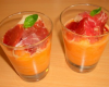 Soupe de melon au basilic et jambon sec