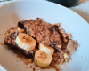 Crumble à la banane et cœur au Nutella