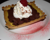 Tarte  framboise et chantilly et sa  pâte sablée au chocolat