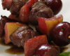 Brochettes de magrets aux fruits