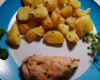 Pomme de terre au bleu acompagner d'un filet de poulet