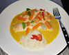 Curry de dorade surimi au lait de coco et poivron