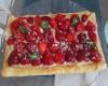 Tarte aux fraises, menthe et crème pâtissière