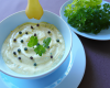 Crème de roquefort et mousse de poire