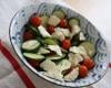 Salade croquante de jeunes courgettes, tomates cerises et feta