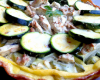 Tarte poulet roquefort courgettes