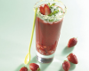 Gaspacho de fraises Label Rouge,  chantilly basilic