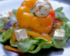 Salade de chèvre aux poivrons confits