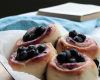 Blueberry buns ou brioches aux myrtilles