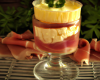 Verrine de jambon et de camembert