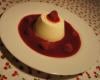 Pannacotta au coulis de framboises