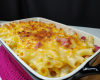 Gratin de macaronis au jambon cuit et reblochon