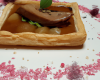 Foie gras sur tarte fine feuilletée