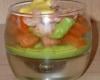 Verrine guacamole melon crevettes