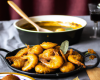 Madeleines aux crevettes et curry