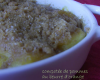 Compotée de pommes au beurre d'orange en crumble d'épices