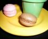 Macarons fraise et chocolat