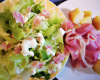 Salade de Champerloises aux pommes et jambon de pays