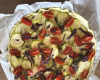 Tarte au Chavroux, tomates et courgettes