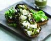 Ciabatta à la bûchette de chèvre et pesto de noix