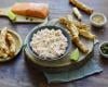 Rillettes de saumon au mascarpone, câpres et citron vert  et feuilletés aux herbes