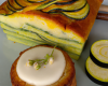 Cake aux courgettes et bûche de chèvre