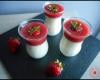 Panna cotta facile au coulis de fraises