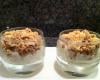 Verrine poire roquefort crumble d'amandes