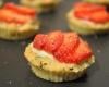 Mini tartelettes salées au roquefort et à la gariguette