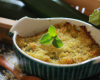 Crumble de courgettes à la menthe