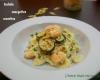 Farfalle, courgettes et crevettes