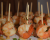 Brochettes de langoustines panéees